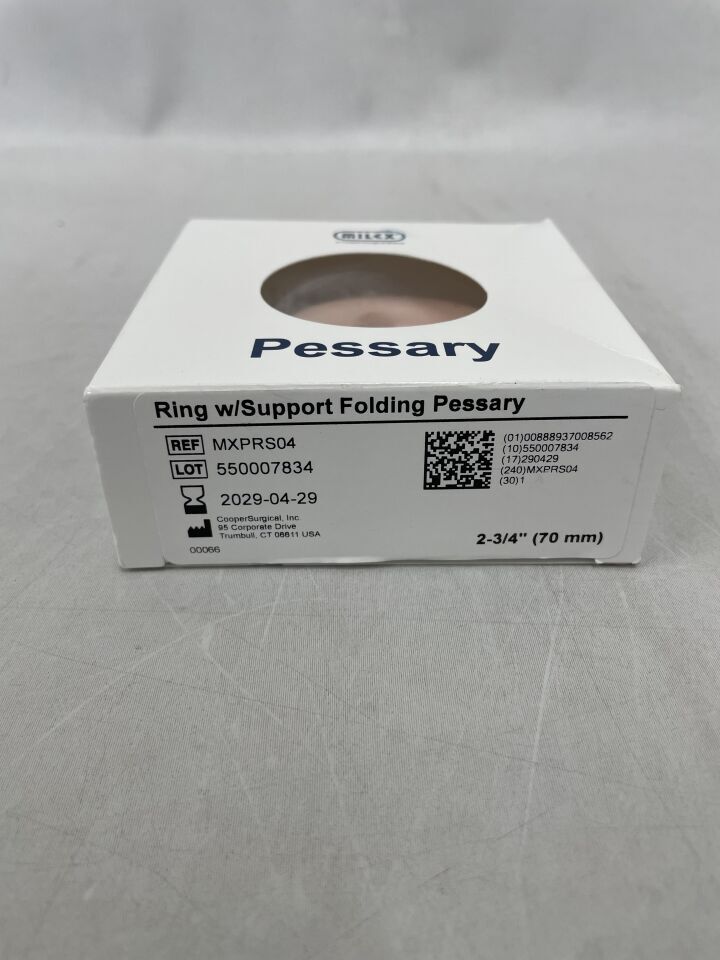 MXPRS04 - COOPER SURGICAL - Pesario plegable con soporte Gellhorn y anillo para prolapso vesical, 2-3/4", (caja/1) - (Fecha de caducidad: 29/04/2029)
