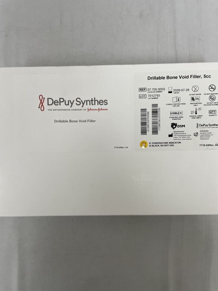 07.705.005S - DEPUY - Drillable Bone Void Filler, 5cc, (BX/1) - ( Expiry Date: 2026-07-28 )