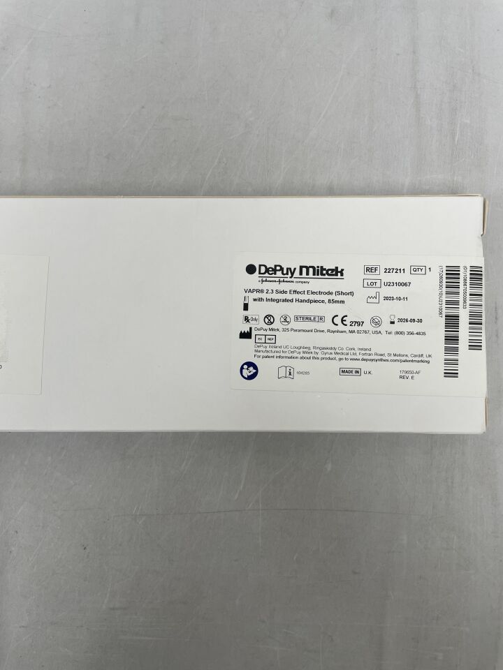 227211 - DEPUY - VAPR 2.3 副作用電極一體式手柄，85mm，（BX/1）-（有效期至：2026-09-30）