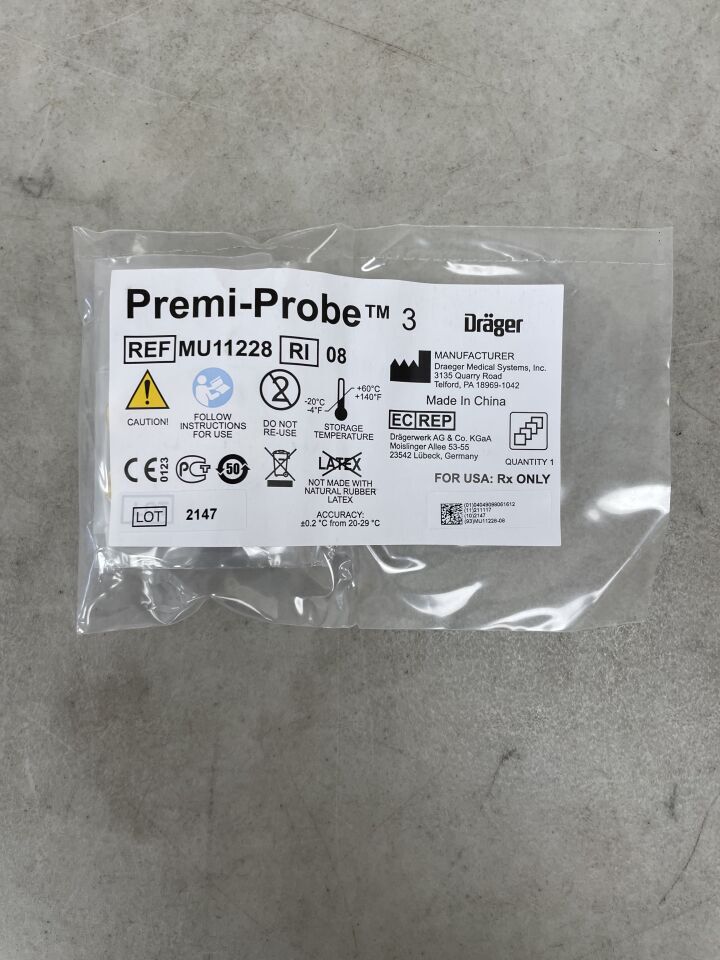MU11228-08 - DRAEGER - Premi-Probe 3 皮膚溫度，(EA) -（有效期限：2099-12-31）