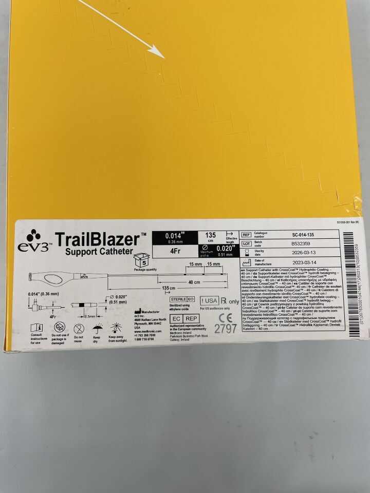 SC-014-135 - EV3 - Trailblazer 支撐導管 0.014" x 135cm，（BX/5）-（有效期限：2026-03-13）