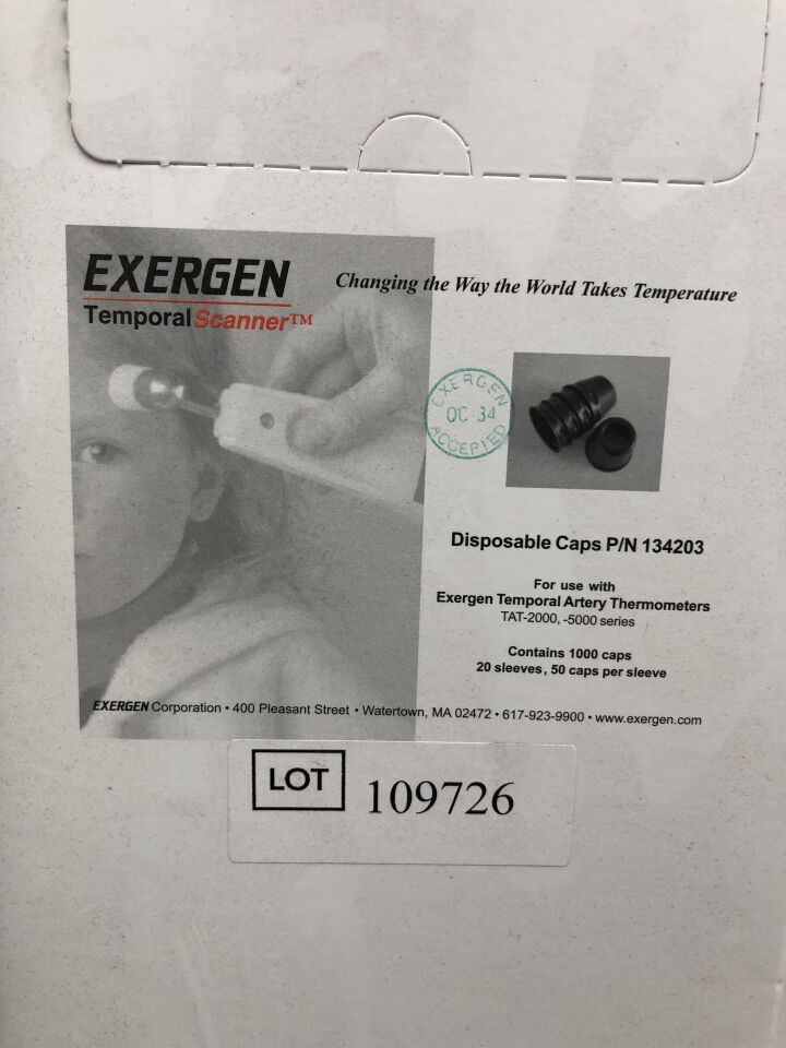 134203 - EXERGEN - Caps for Temporal Scanner, (BX) - ( Expiry Date: 2099-01-01 )