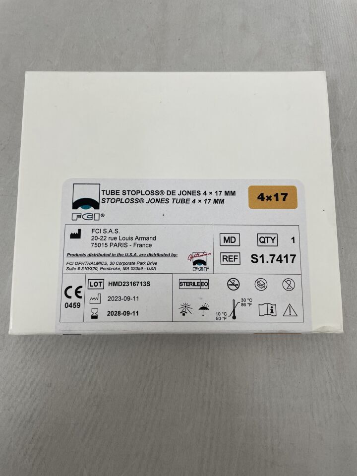 S1.7417 - FCI - StopLossJones Tubes，17 x 4mm，（BX/1）-（有效期限：2028-09-11）