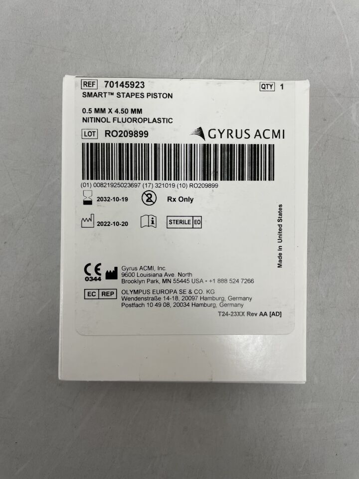 70145923 - GYRUS ACMI - Pistón inteligente de nitinol/fluoroplástico, 0,5 x 4,50 mm, (caja/1) - (Fecha de caducidad: 19/10/2032)