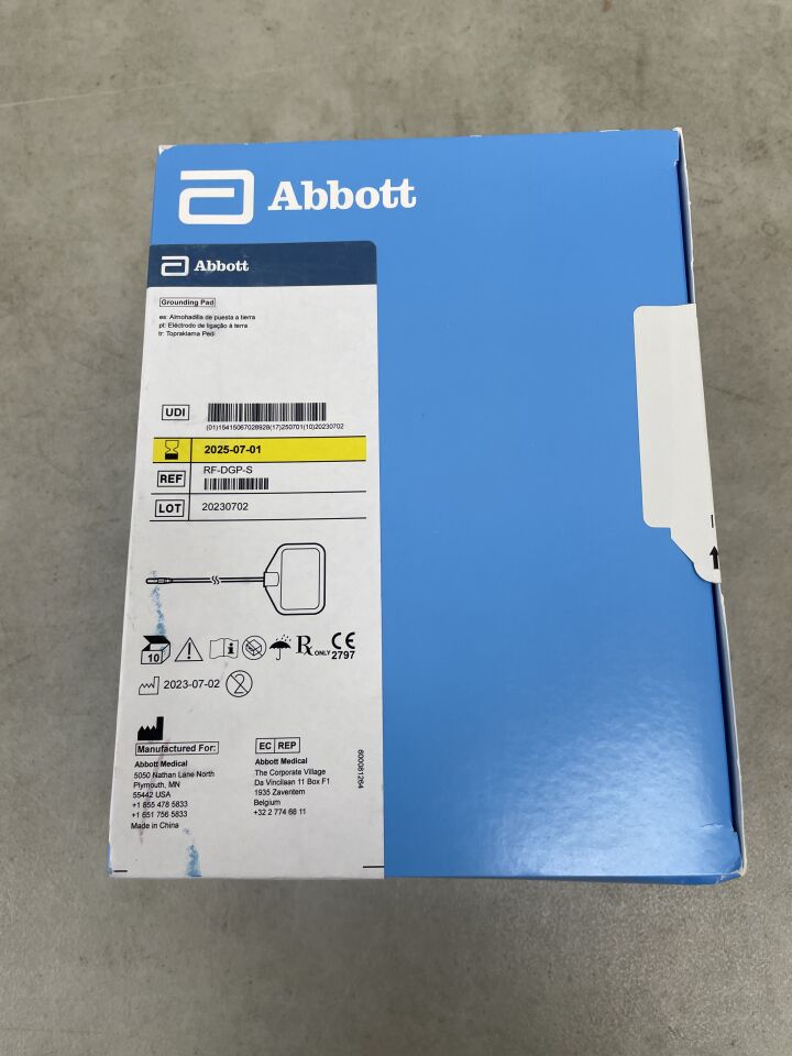 RF-DGP-S - ABBOTT - Grounding Pad w/Cable, (BX/10) - ( Expiry Date: 2025-07-01 )