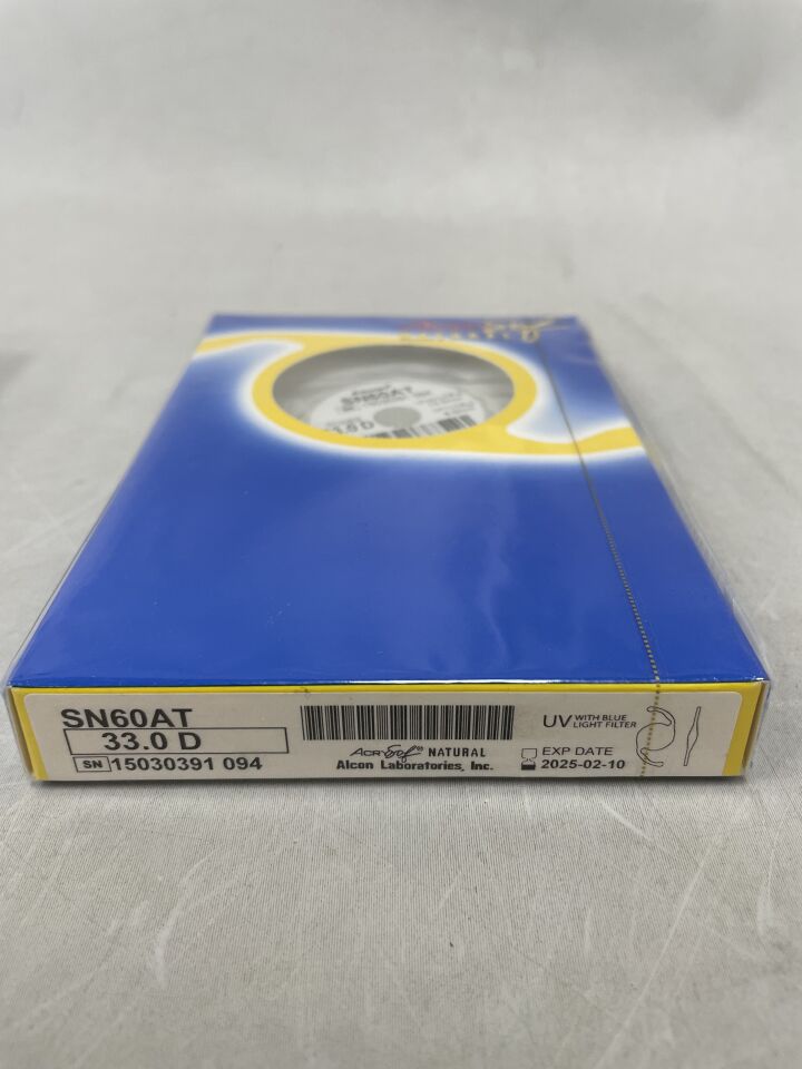 SN60AT.330 - ALCON - AcrySof Natural Single Piece Intraocular Lens, 33.0D, (BX/1) - ( Expiry Date: 2025-08-19 )