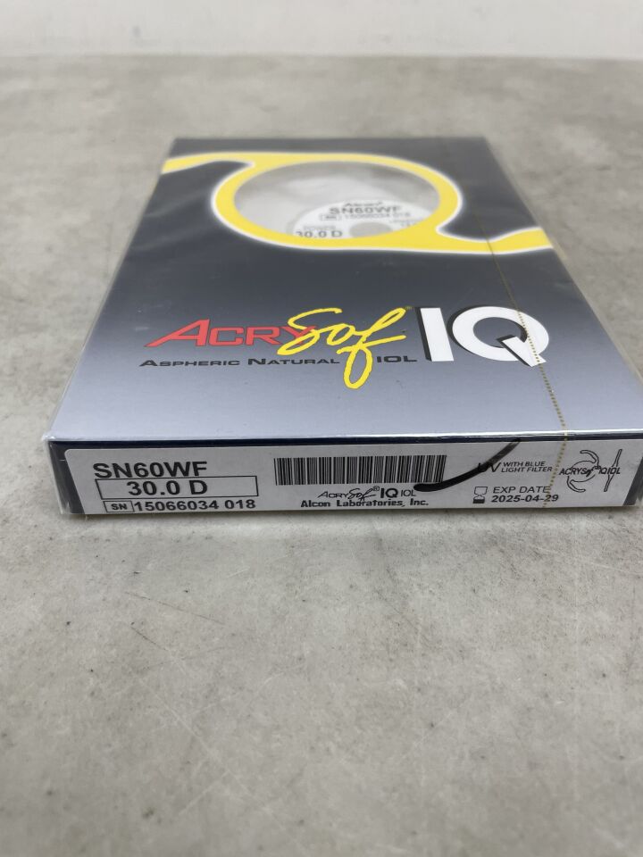 SN60WF.300 - ALCON - AcrySof IQ IOL Foldable Intraocular Lens, 30.0D, (BX/1) - ( Expiry Date: 2025-04-29 )