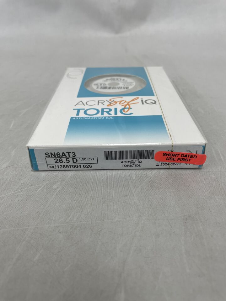 SN6AT3.265 - ALCON - ACRYSof IQ Toric Astigmatism IOL, 26.5D, () - ( Expiry Date: 2025-04-30 )