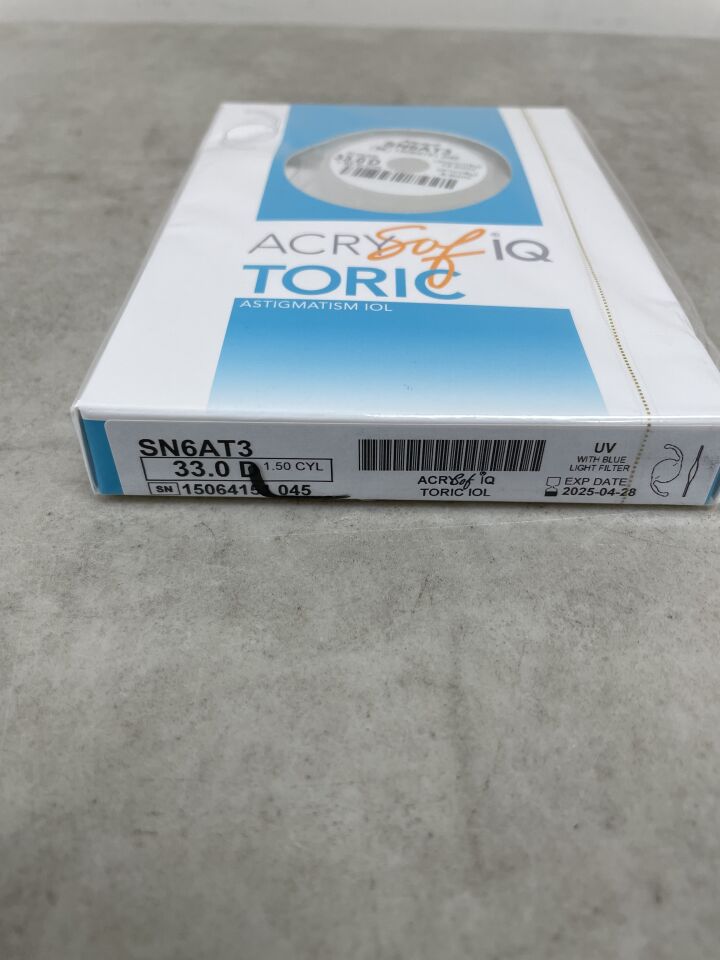 SN6AT3.330 - ALCON - ACRYSof IQ Toric Astigmatism IOL, 33.0D, (BX/1) - ( Expiry Date: 2025-04-28 )