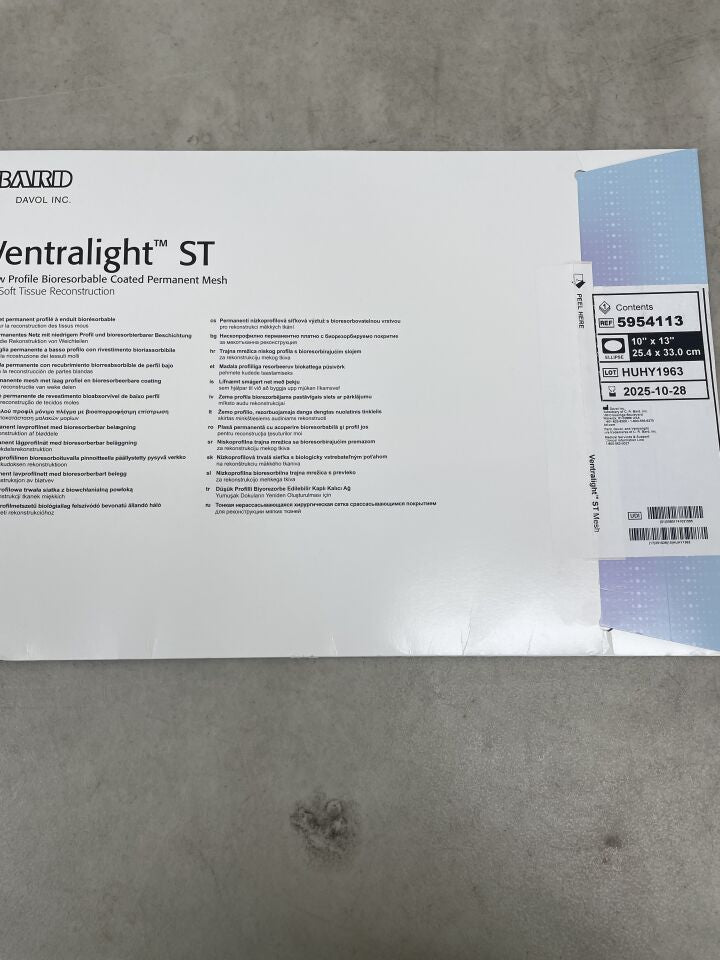 5954113 - BARD - Ventralight ST Mesh, Ellipse 10" x 13", (BX/1) - ( Expiry Date: 2025-10-28 )