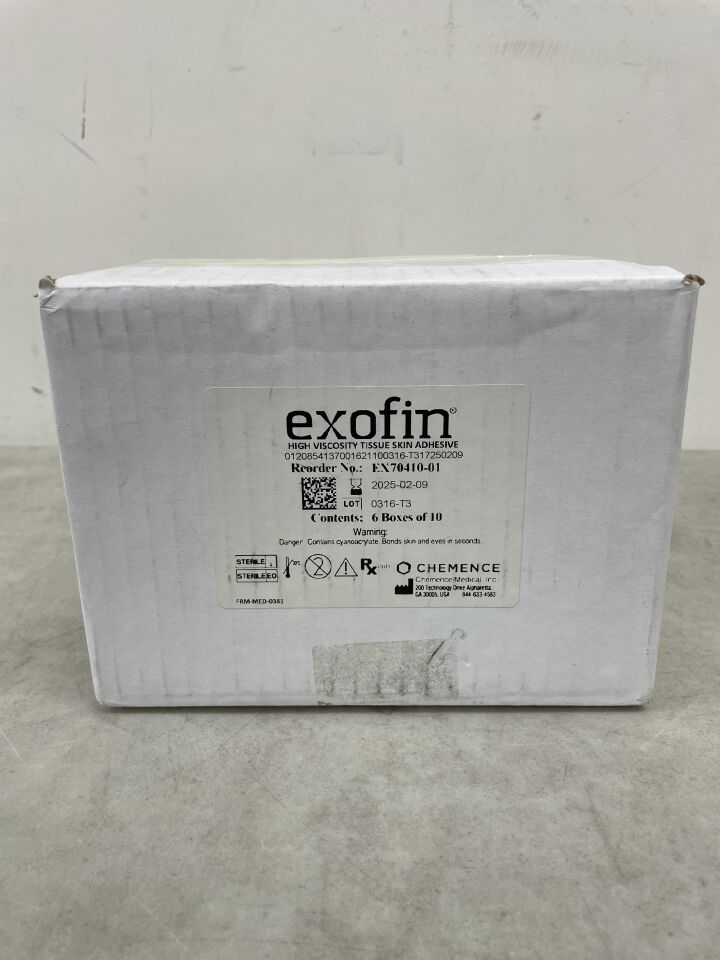EX70410 - CHEMENCE MEDICAL - Exofin High Viscosity Tissue Adhesive 1.0ml, (BX/60) - ( Expiry Date: 2025-02-09 )