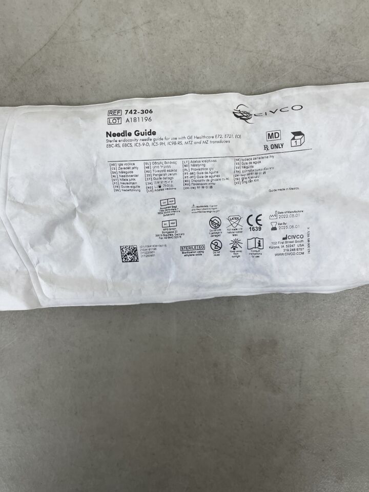742-306 - CIVCO MEDICAL - Disposable Endocavity Needle Guide, GE, (EA) - ( Expiry Date: 2025-08-01 )