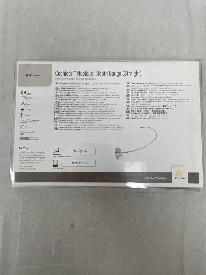 Z60006 - COCHLEAR - Nucleus Depth Gauge (Straight), (BX/1) - ( Expiry Date: 2025-08-09 )