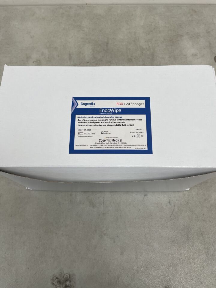 07-1020 - COGENTIX - EndoWipe Multi-Enzymatic Saturated Disposable Sponge, (BX/20) - ( Expiry Date: 2025-11-01 )