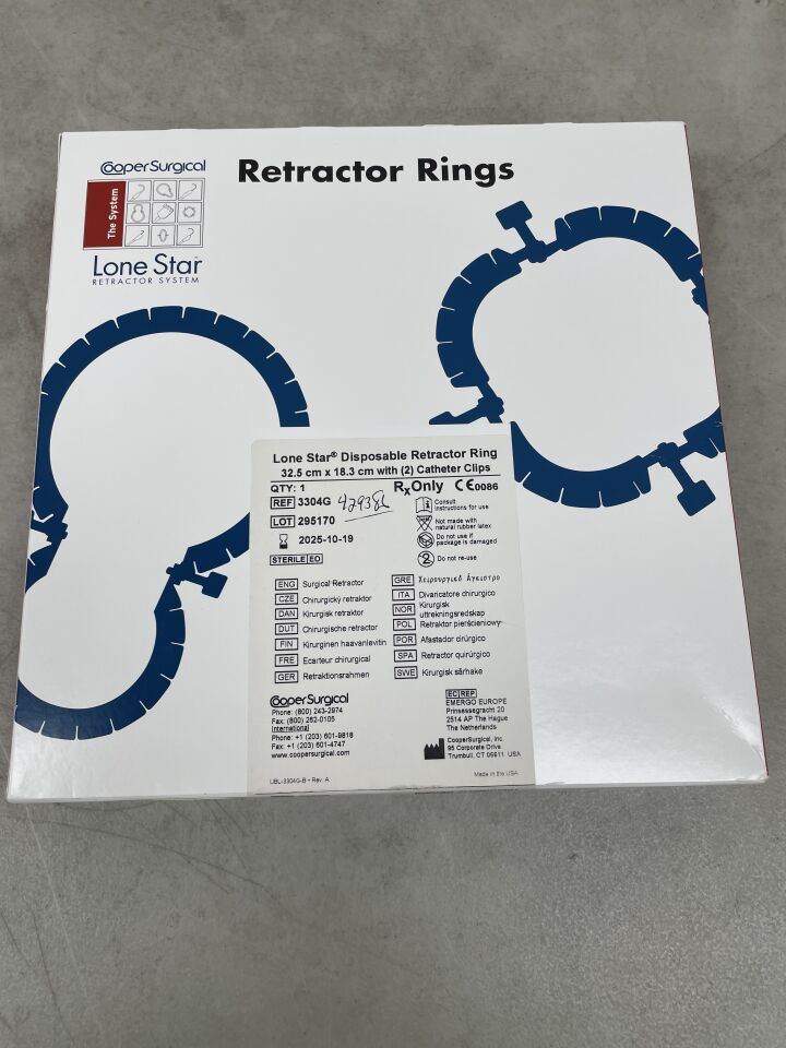 3304G - COOPER SURGICAL - Lone Star Self-Retaining Retractor Ring, 32.5 x 18.3 cm, (BX/1) - ( Expiry Date: 2025-10-19 )