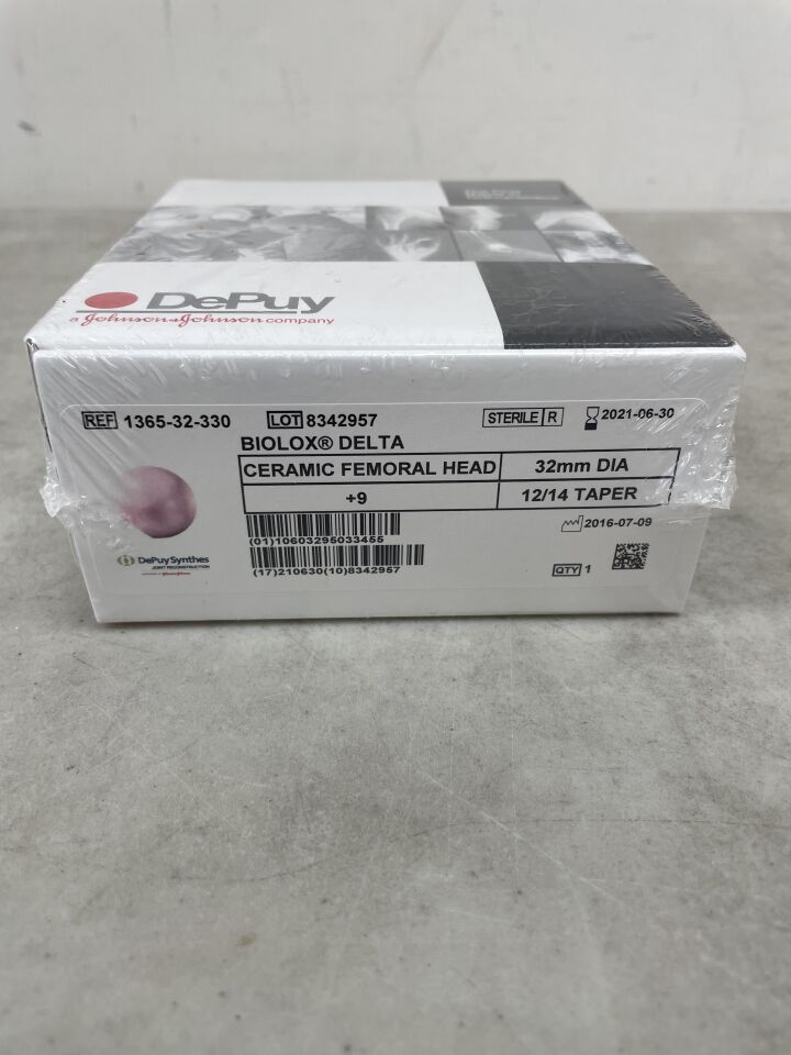 1365-32-330 - DEPUY - BIOLOX DELTA Ceramic Femorial Head 32mm Dia. Taper 12/14, (BX/1) - ( Expiry Date: 2021-06-30 )