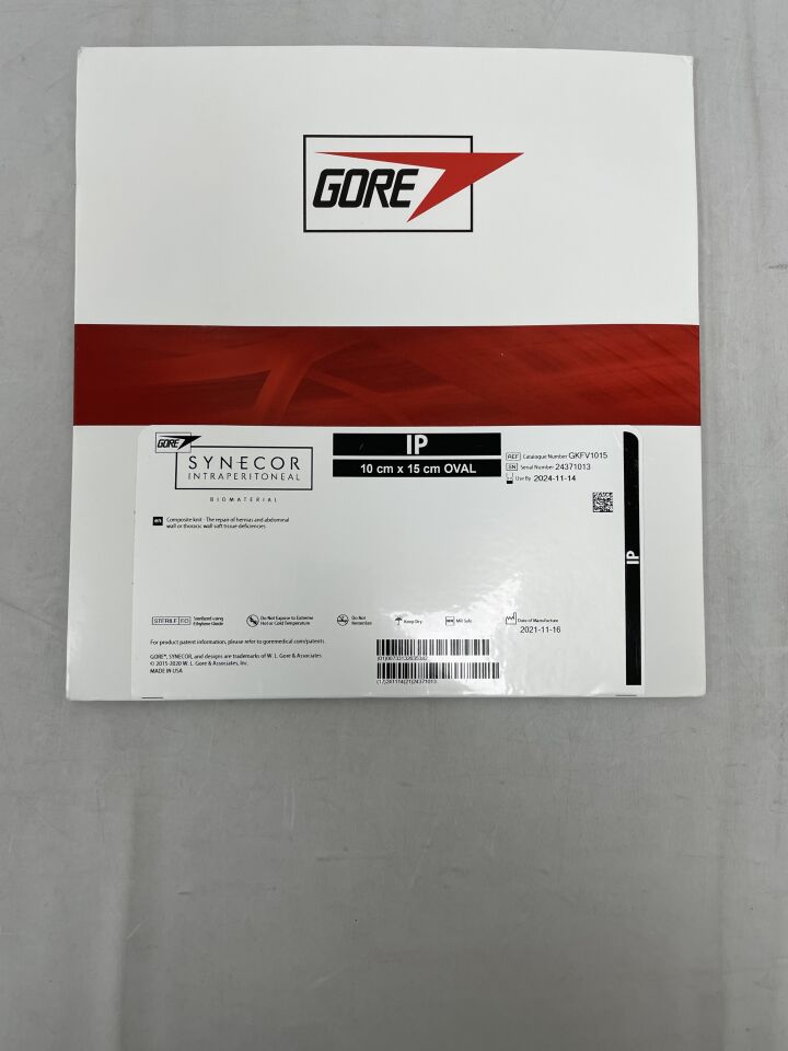 GKFV1015 - GORE - Synecor Intraperitoneal Biomaterial, Oval 10cm x 15cm, (BX/1) - ( Expiry Date: 2025-09-26 )