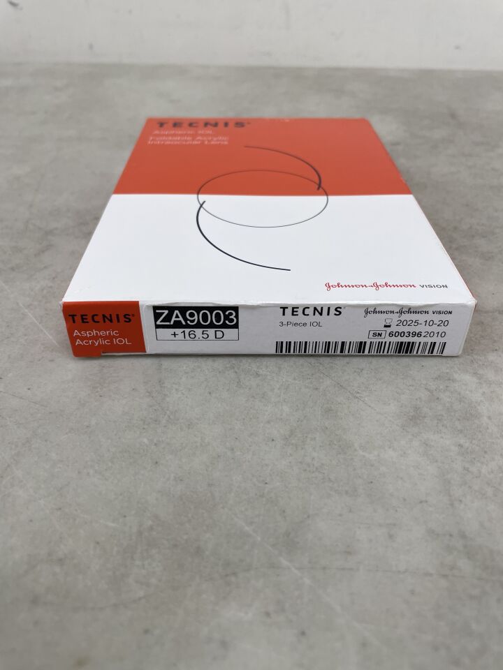 ZA90030165 - JOHNSON & JOHNSON - TECNIS Aspheric Acrylic 3-piece IOL, 16.5D, (BX/1) - ( Expiry Date: 2025-10-20 )