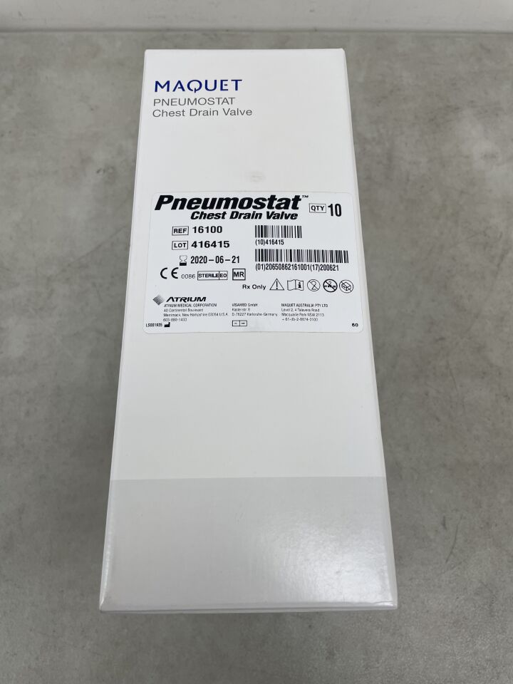 16100 - MAQUET - Pneumostat Chest Drain Valve, (BX/10) - ( Expiry Date: 2020-06-21 )