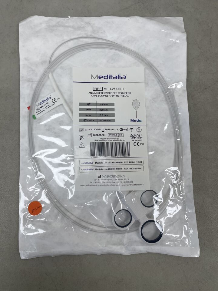 MED-217-NET - MEDITALIA - Entero FB Retrieval Net 7.5Fr. 30mm x 260cm, () - ( Expiry Date: 2025-08-17 )