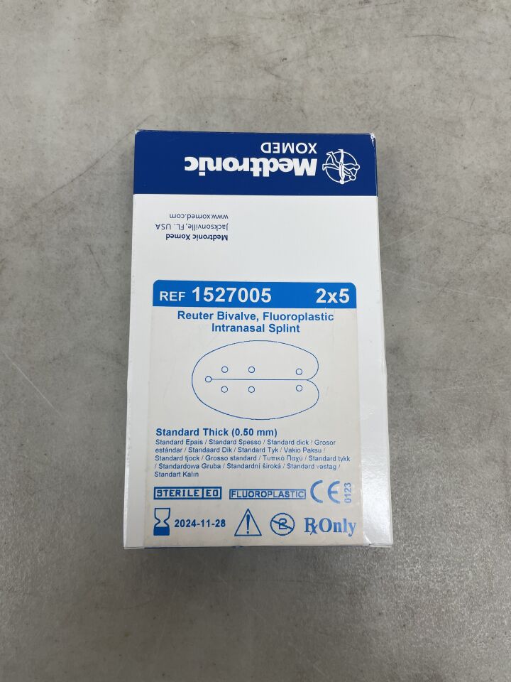 1527005 - MEDTRONIC - Reuter Bivalve FLPL Intranasal Splint, Thick 0.50mm (Paired), (BX/5) - ( Expiry Date: 2024-11-28 )