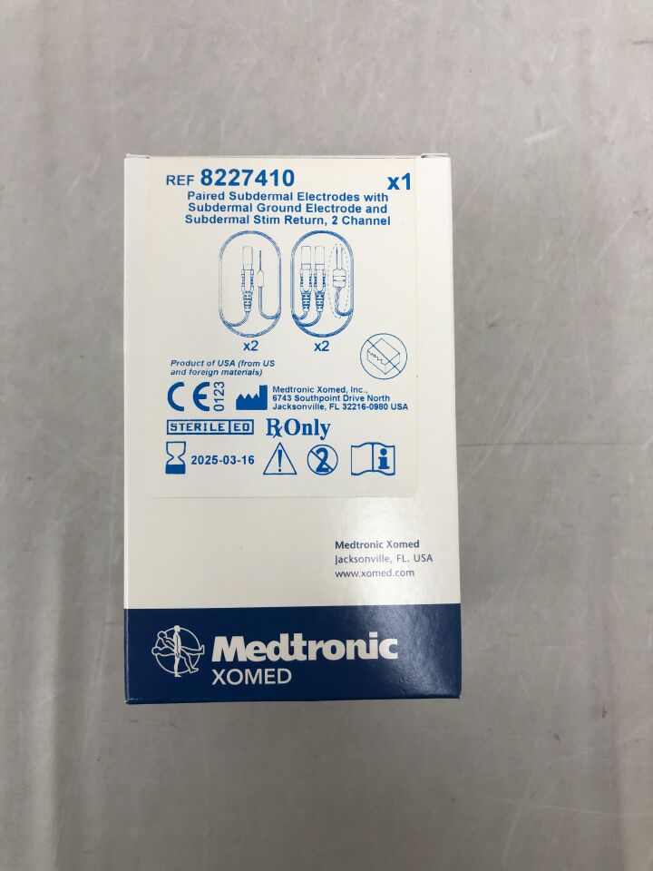 8227410 - MEDTRONIC - Paired Subdermal Electrodes, 2-Channel, 12.0mm, (BX/1) - ( Expiry Date: 2022-06-11 )