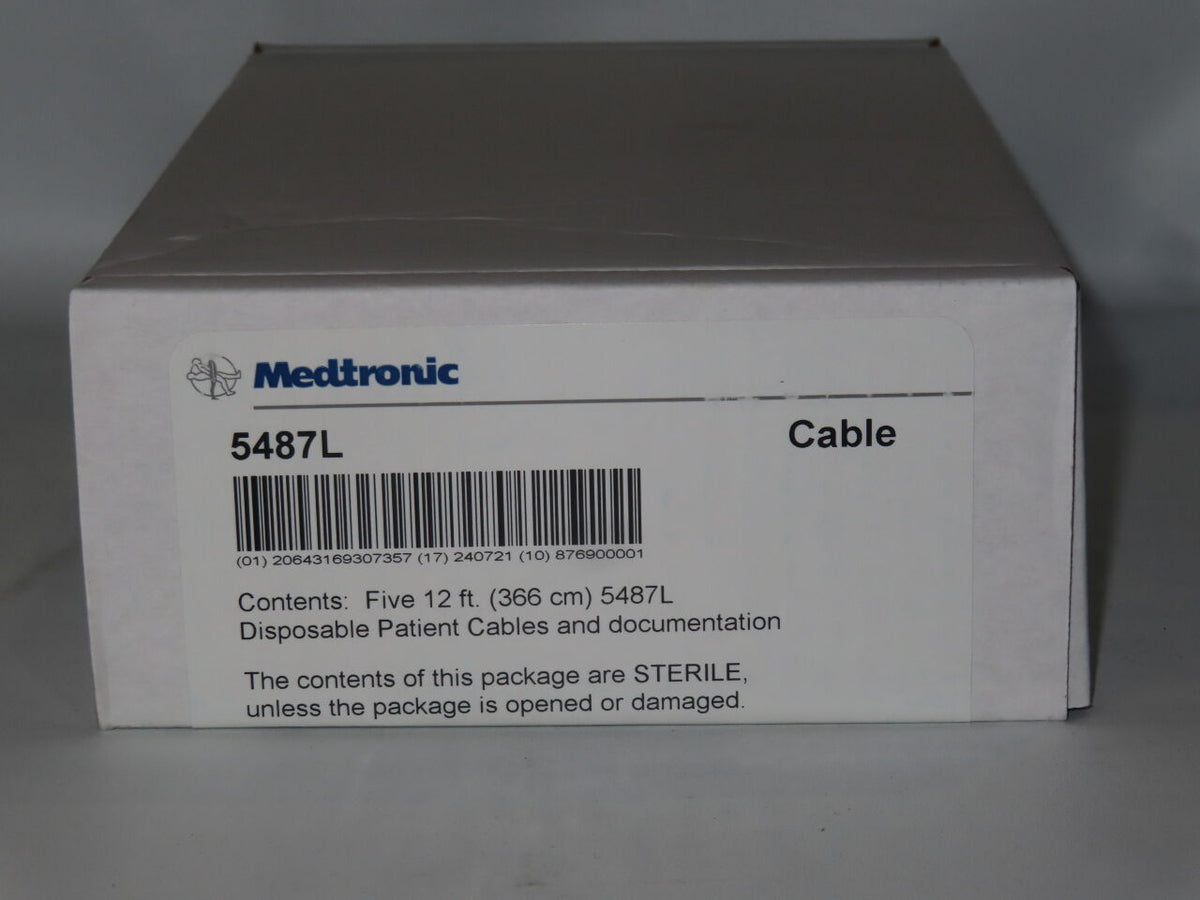 5487L - MEDTRONIC - surgical cable, long, 12 ft. length, a or v channel, disposable, (BX/5)