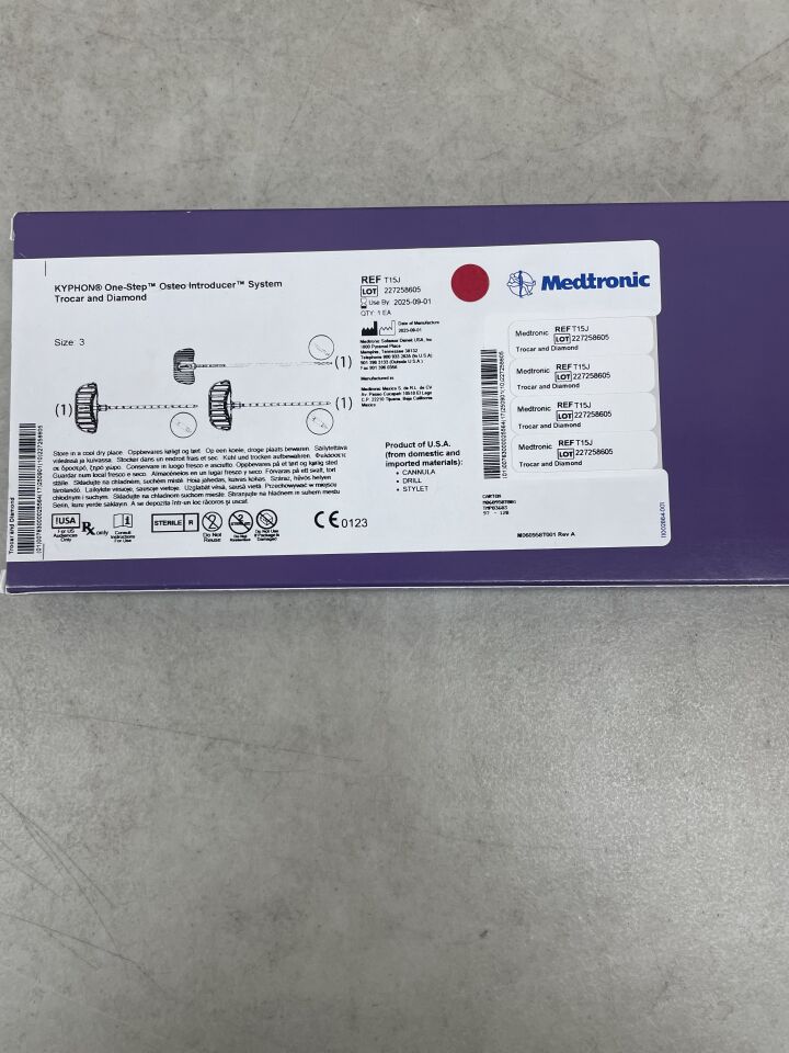 T15J - MEDTRONIC - Kyphon One-Step Osteo Introducer System, Trocar and Diamond Size 3, (BX/1) - ( Expiry Date: 2025-09-01 )