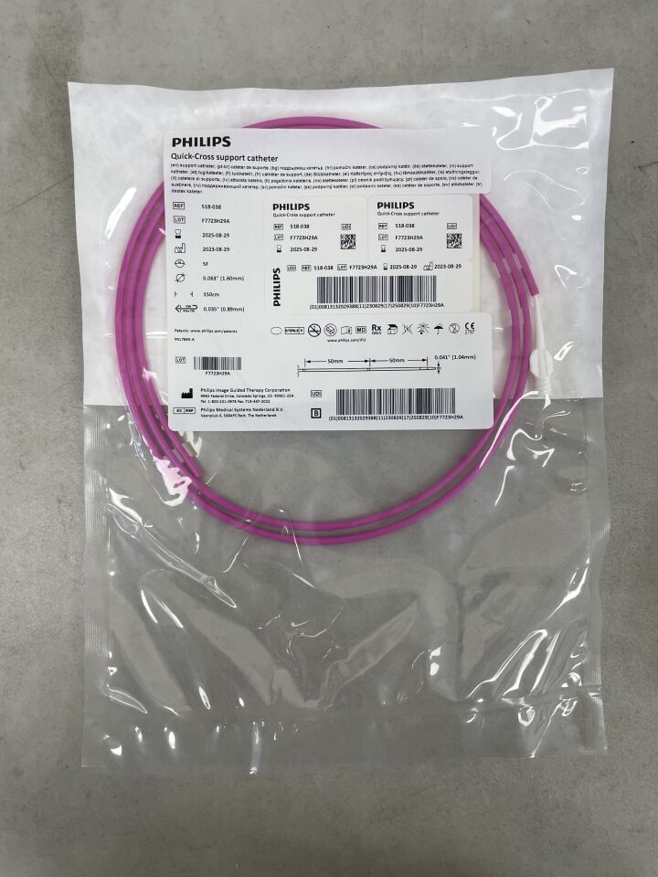518-038 - PHILIPS - Quick-Cross Support Catheter, 150cm working length, 1.6mm OD, 1.04mm Tip Profile, (EA) - ( Expiry Date: 2025-08-29 )