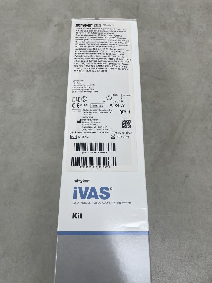 0705-110-000 - STRYKER - iVAS Kit with Inflator 10mm, 10G, (BX/1) - ( Expiry Date: 2021-07-01 )