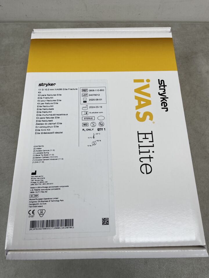 0808-110-800 - STRYKER - iVAS Elite Fracture Kit w/Two Inflators 11G x 10mm, (BX/1) - ( Expiry Date: 2025-08-01 )