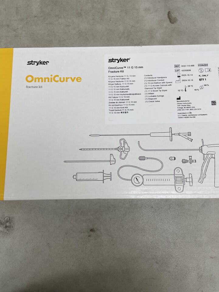 1032-115-000 - STRYKER - OmniCurve Vertebral Balloon System: Fracture Kit 11G x 15mm, (BX/1) - ( Expiry Date: 2025-10-14 )