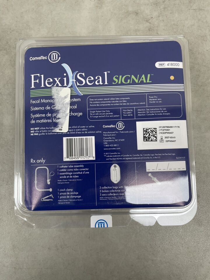 418000 - CONVATEC - Sistema de gestión fecal FlexiSeal Signal (FMS), ( EA ) - ( Fecha de caducidad : 01/03/2027 )