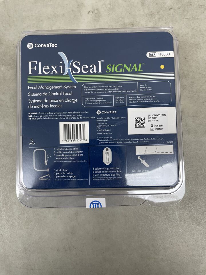 418000 - CONVATEC - Sistema de gestión fecal FlexiSeal Signal (FMS), ( EA ) - ( Fecha de caducidad : 01/08/2028 )
