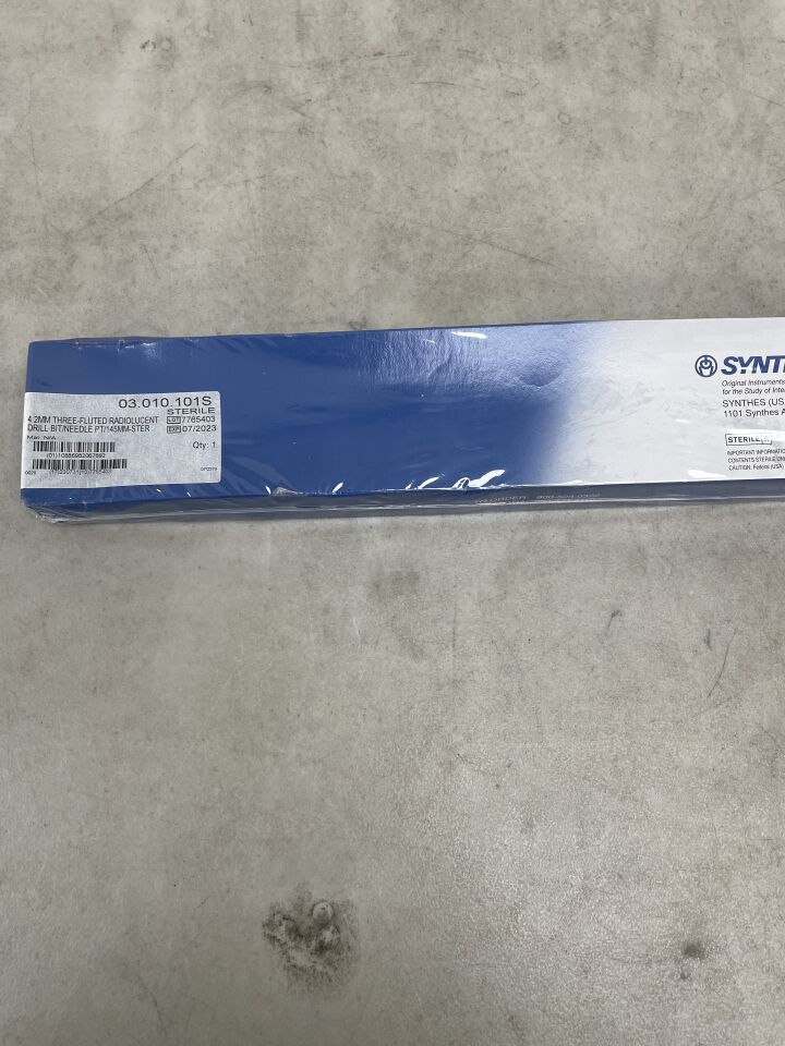 03.010.101S - SYNTHES - 4.2mm Three-Fluted Drill Bit QC/Needle Point/145mm, (BX/1) - ( Expiry Date: 2023-07-31 )