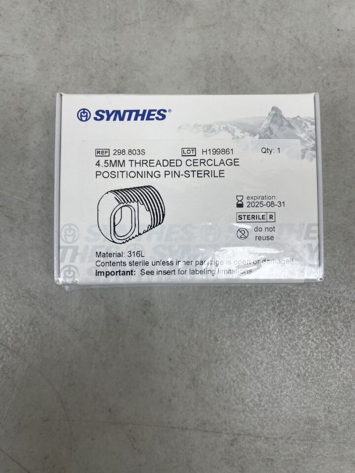 298.803S - SYNTHES - 4.5mm threaded cerclage positioning pin, (BX/1) - ( Expiry Date: 2025-08-31 )