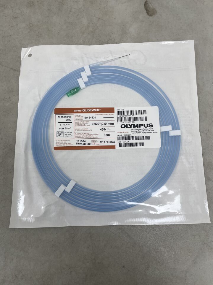 EWS4520 - TERUMO - Radifocus Glidewire Straight Stiff Shaft, Endoscopic Wire - .020" x 450cm x 3cm, (EA) - ( Expiry Date: 2025-09-30 )