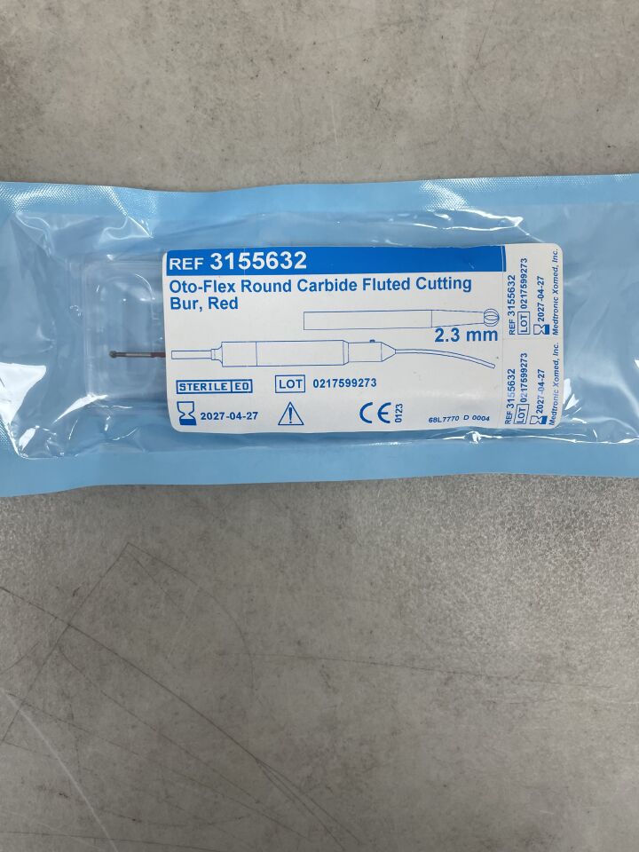 3155632  -  MEDTRONIC  -  Skeeter Carbide Fluted Oto-Flex Burr, Red, 2.3 x 98mm , ( EA )  -  ( Expiry Date : 2027-04-27 )