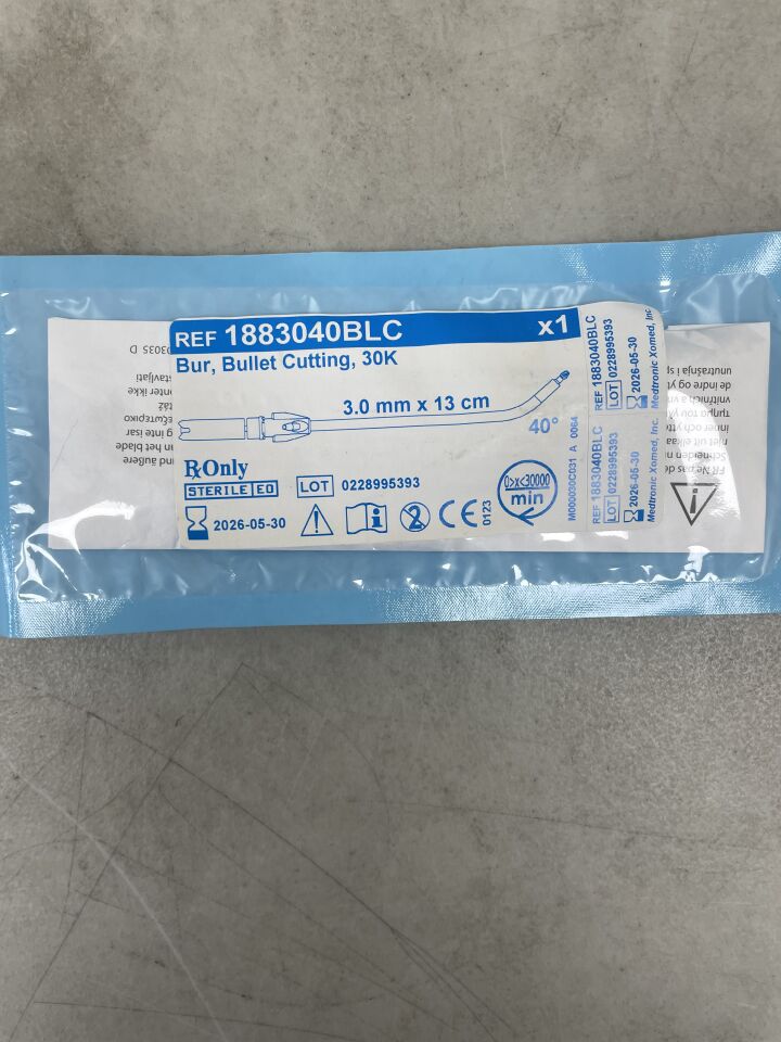 1883040BLC  -  MEDTRONIC  -  30K Bullet Cutting Bur, 3mm x 13cm, 40° , ( EA )  -  ( Expiry Date : 2026-05-30 )