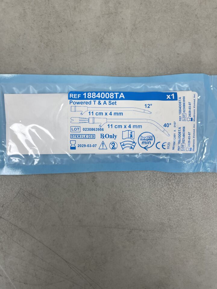 1884008TA  -  MEDTRONIC  -  4mm Powered T & A Set, 13cm , ( EA )  -  ( Expiry Date : 2029-03-07 )