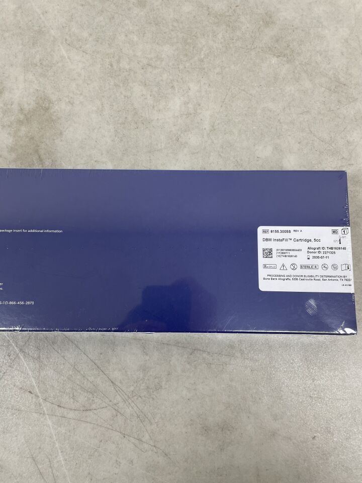 8155.3005S - GLOBUS MEDICAL - Cartucho DBM InstaFill, 5 cc, (Caja/1) - (Fecha de caducidad: 11/07/2030)