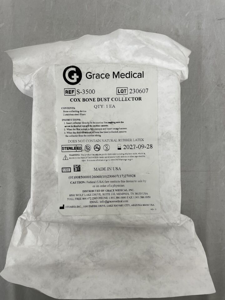 S-3500 - GRACE MEDICAL - Colector de polvo óseo Cox, ( ) - ( Fecha de caducidad : )