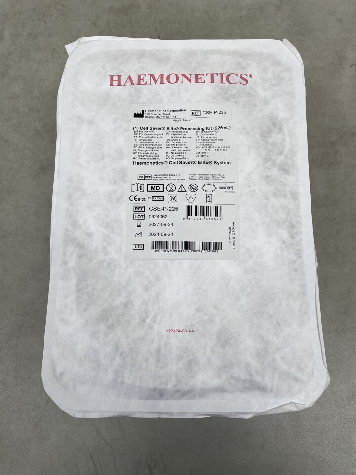 CSE-P-225 - HAEMONETICS - Kit de procesamiento Cell Saver Elite, 225 ml (unidad) - (Fecha de caducidad: 24/09/2027)