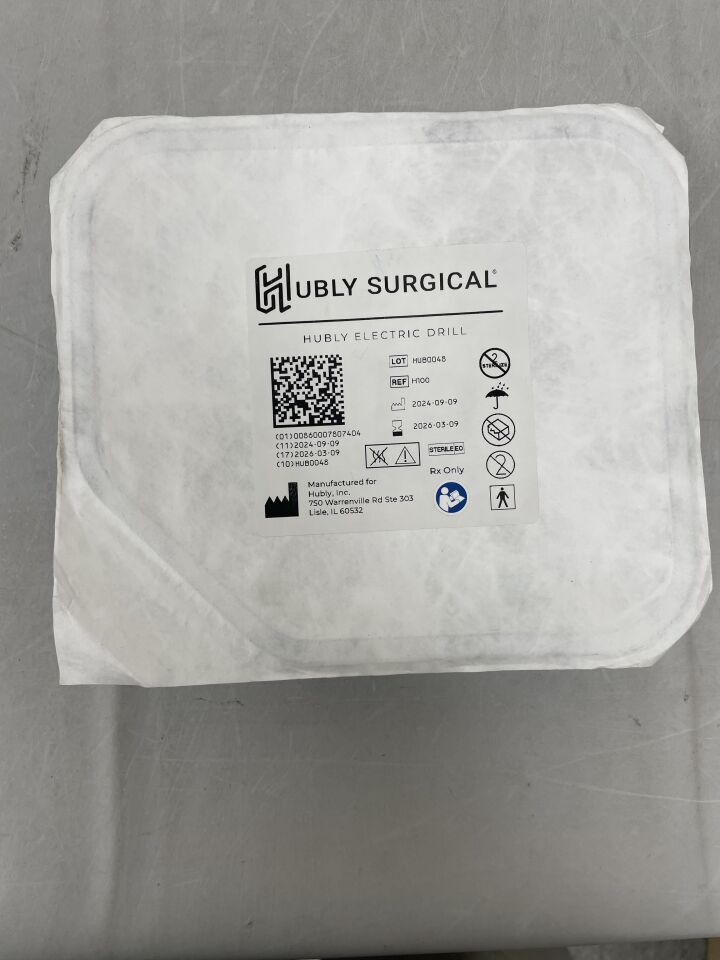 H100 - HUBLY SURGICAL - Taladro eléctrico Hubly - Solo taladro, (unidades) - (Fecha de vencimiento: 09/03/2026)