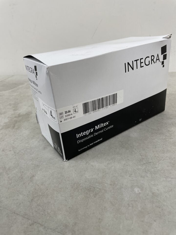 33-54 - INTEGRA - Cureta dérmica Miltex, 4 mm, (Caja de 50) - (Fecha de caducidad: 01/08/2027)