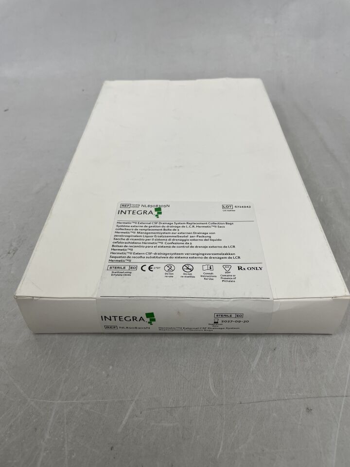 NL8508305N - INTEGRA - Hermetic II External CSF Drainage System Replacement Collection Bags 700ml, (BX/5) - ( Expiry Date: 2027-09-30 )