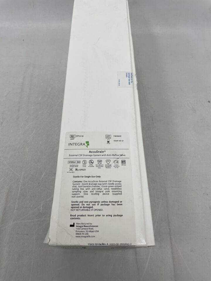 SP0216 - INTEGRA - External CSF Drainage System With Anti-Reflux Valve, (BX/1) - ( Expiry Date: 2026-05-31 )