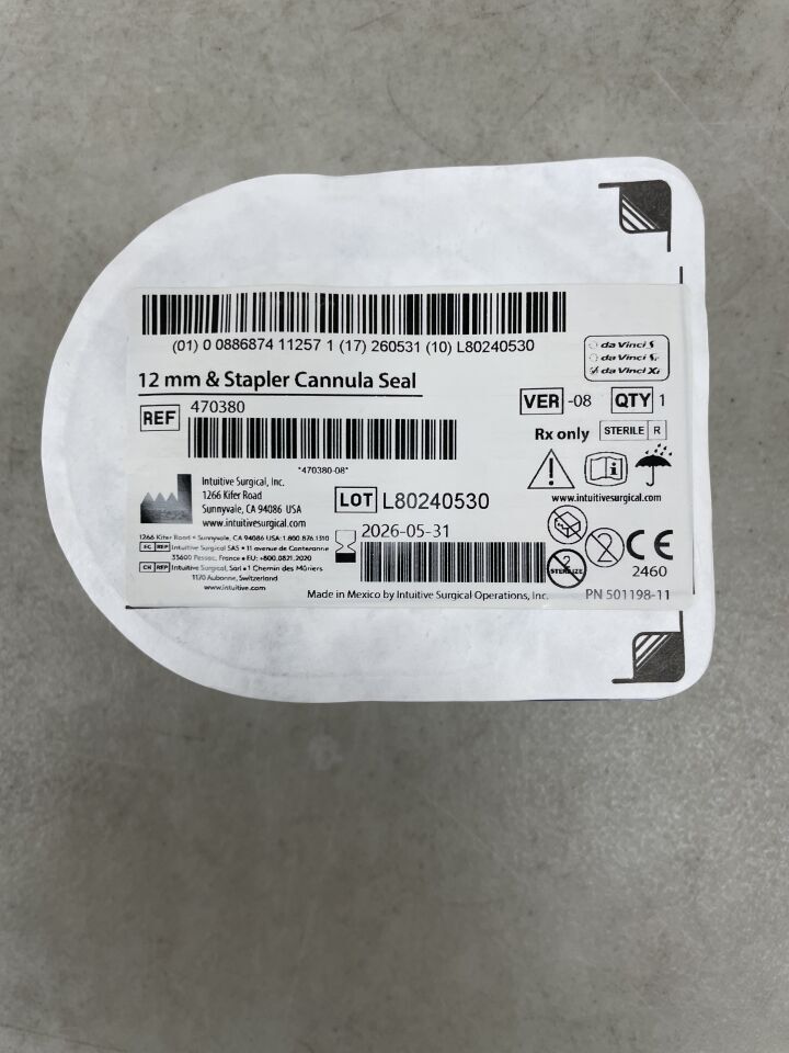 470380 - 直覺外科 - 達文西 Xi 12mm 縫合器套管密封件，（EA）-（有效期至：2026-05-31）