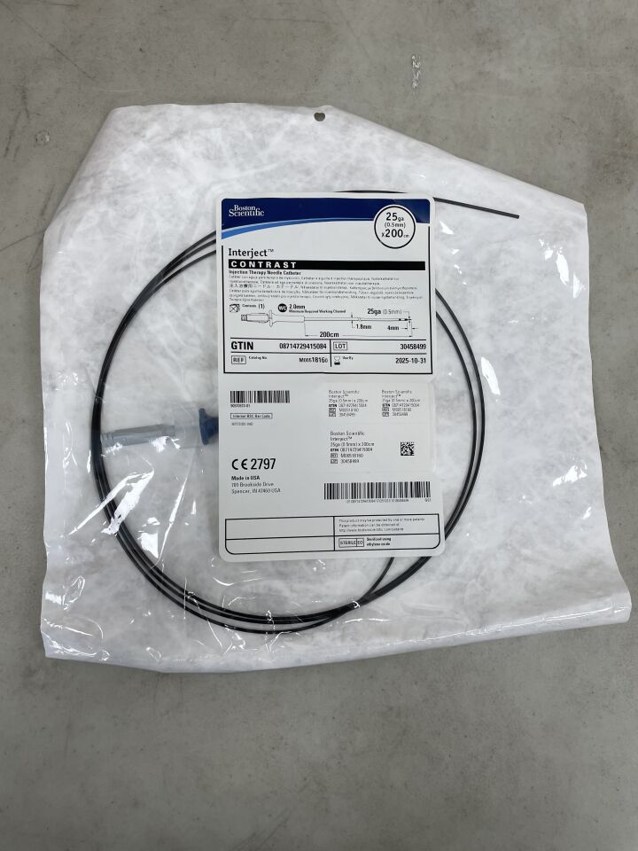 1816 - BOSTON SCIENTIFIC - Interject Injection Therapy Needle Catheter - CONTRAST - 25Ga x 200cm, (EA) - ( Expiry Date: 2024-12-07 )