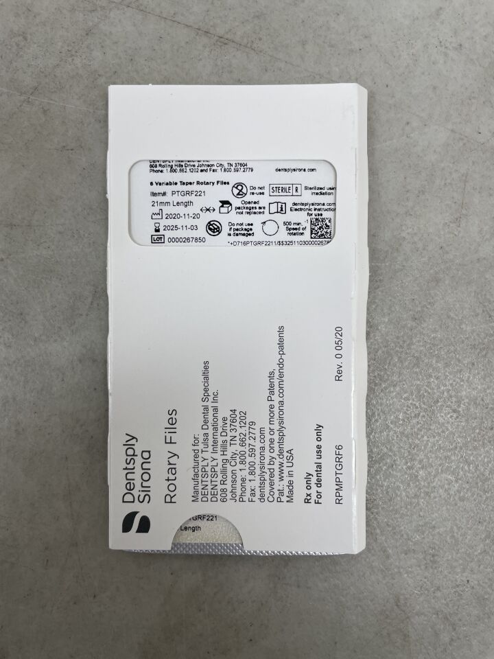 PTGRF221 - DENTSPLY - ProTaper Gold Rotary F2, 21mm (6 Per Pack), (EA) - ( Expiry Date: 2025-11-03 )